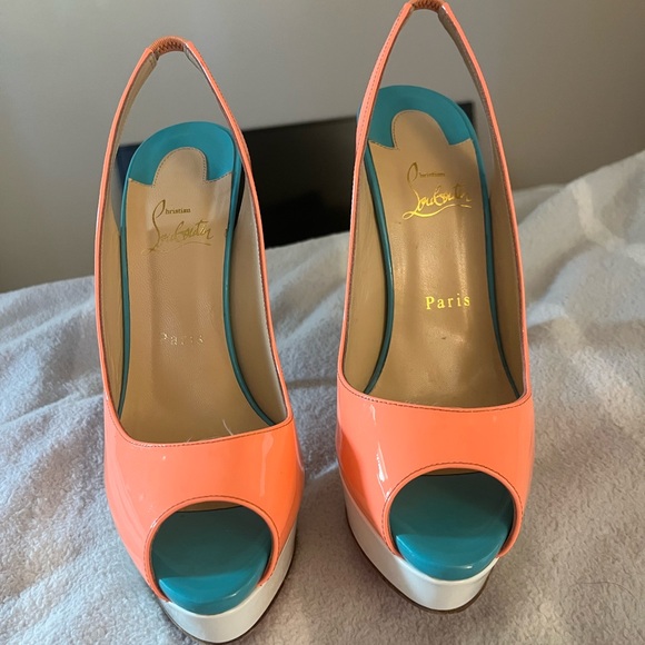 Christian Louboutin Lady Peep Slingback 150 mm size 39 - Picture 1 of 11